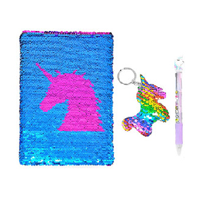 Unicorn A5 Reversiable Sequins notebooks Gusta-N037
