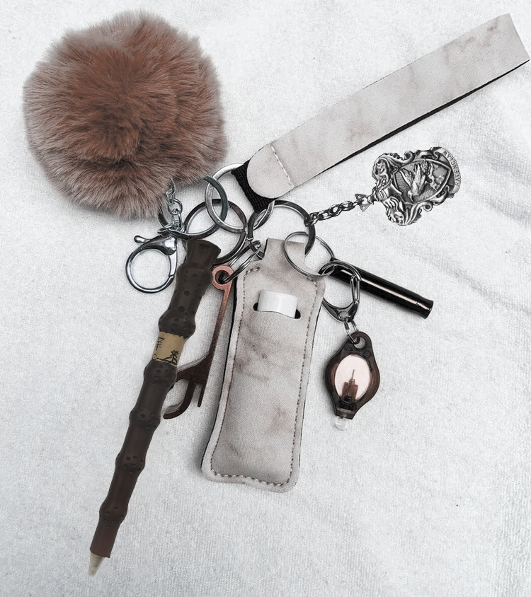 Tapered Harry Potter resin Ball pen and Key Chain Female Self-defense Emergency Self-defense Tool Emergency Window Breaker